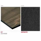 Hpl keukentafel met antraciet metalen onderstel Made in Italy - Aresto Viadurini