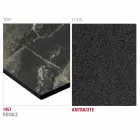 Hpl keukentafel met antraciet metalen onderstel Made in Italy - Aresto Viadurini