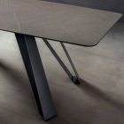 Hpl keukentafel met antraciet metalen onderstel Made in Italy - Aresto Viadurini