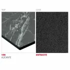 Hpl keukentafel met antraciet metalen onderstel Made in Italy - Aresto Viadurini