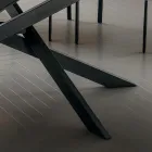 Keukentafel in Laminam met metalen structuur Made in Italy - Carlino Viadurini