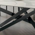 Keukentafel in Laminam met metalen structuur Made in Italy - Carlino Viadurini
