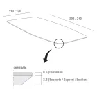 Keukentafel in Laminam met metalen structuur Made in Italy - Carlino Viadurini