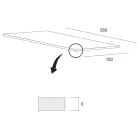 Keukentafel van hout en metaal, gemaakt in Italië, hoge kwaliteit - Dotto Viadurini