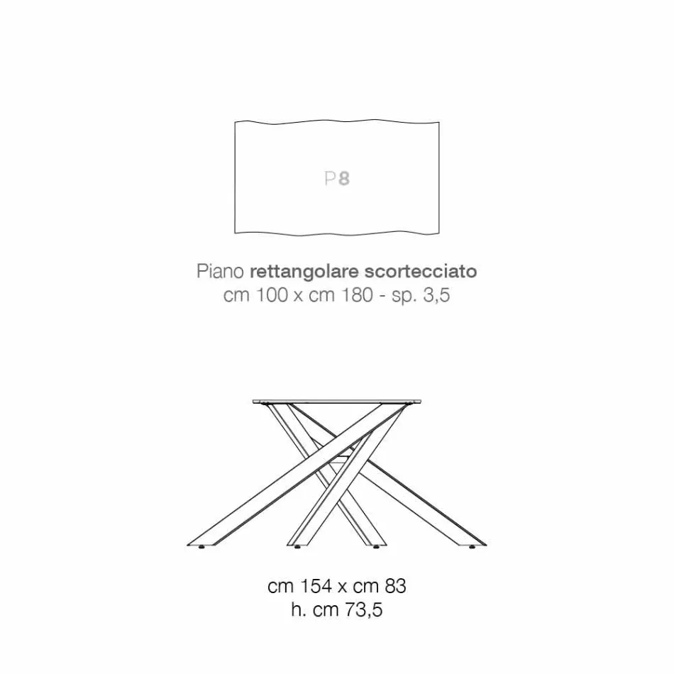 Made in Italy design massief houten keukentafel, Dionigi Viadurini