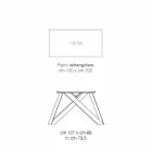 Keukentafel in MDF en metaal gemaakt in Wilmer, Italië Viadurini