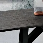 Keukentafel in MDF en metaal gemaakt in Wilmer, Italië Viadurini