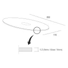 Luxe keukentafel van gehard glas en marmer Made in Italy - Brontolo Viadurini