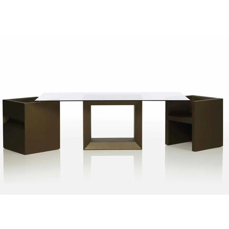 Buitentafel 200x100 cm Vela by Vondom, in polyethyleenhars Viadurini
