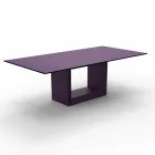 Buitentafel 200x100 cm Vela by Vondom, in polyethyleenhars Viadurini