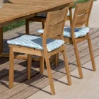 Uitschuifbare buitentafel met teakhouten stoelen en fauteuils - Marie Viadurini