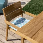 Uitschuifbare buitentafel met teakhouten stoelen en fauteuils - Marie Viadurini