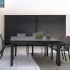 Uitschuifbare buitentafel tot 160 cm in aluminium, Homemotion - Andries Viadurini