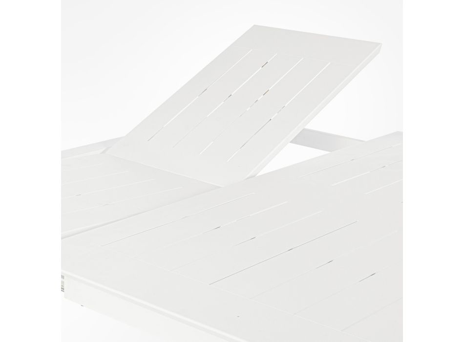 Uitschuifbare buitentafel tot 160 cm in aluminium, Homemotion - Andries Viadurini
