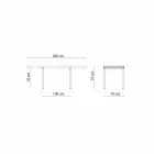 Uitschuifbare buitentafel tot 280 cm in metaal gemaakt in Italië - Dego Viadurini