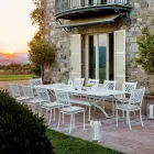 Uitschuifbare buitentafel tot 320 cm in gegalvaniseerd staal Made in Italy - Pearl Viadurini