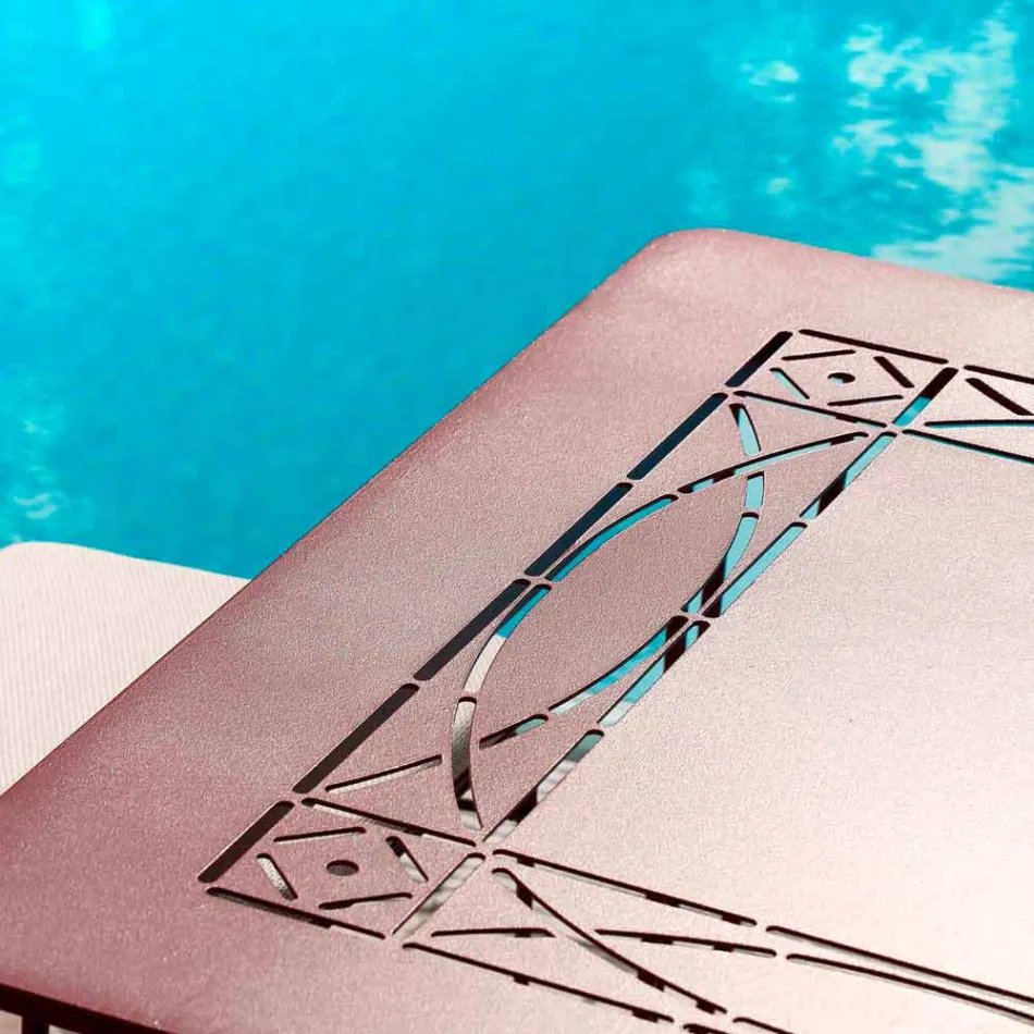 Ambachtelijke buitentafel in geverfd ijzer Gemaakt in Italië - Zagato Viadurini