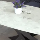 Buitentafel met aluminium onderstel en 12 mm gelamineerd HPL-blad - Zefiro Viadurini