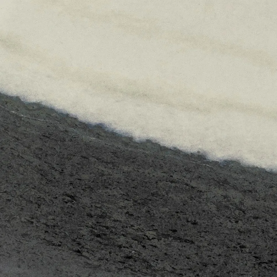 Buitentafel met Houten Onderstel en Keramisch Blad Panda Wit - Infinity Viadurini