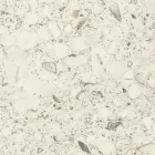 Buitentafel met houten onderstel en terrazzo wit keramiek blad - Infinity Viadurini