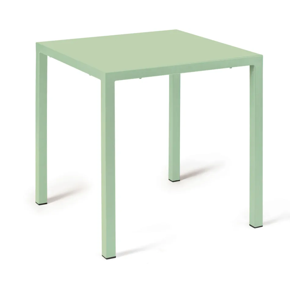 Buitentafel met gegalvaniseerde stalen structuur Made in Italy - Azul Viadurini