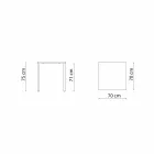 Moderne stapelbare vierkante metalen buitentafel gemaakt in Italië - Aila Viadurini