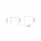 Moderne stapelbare vierkante metalen buitentafel gemaakt in Italië - Aila Viadurini