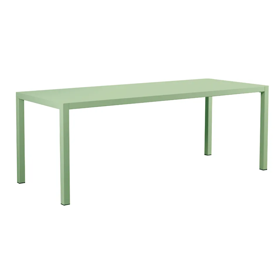 Rechthoekige buitentafel van gegalvaniseerd staal Made in Italy - Azul Viadurini