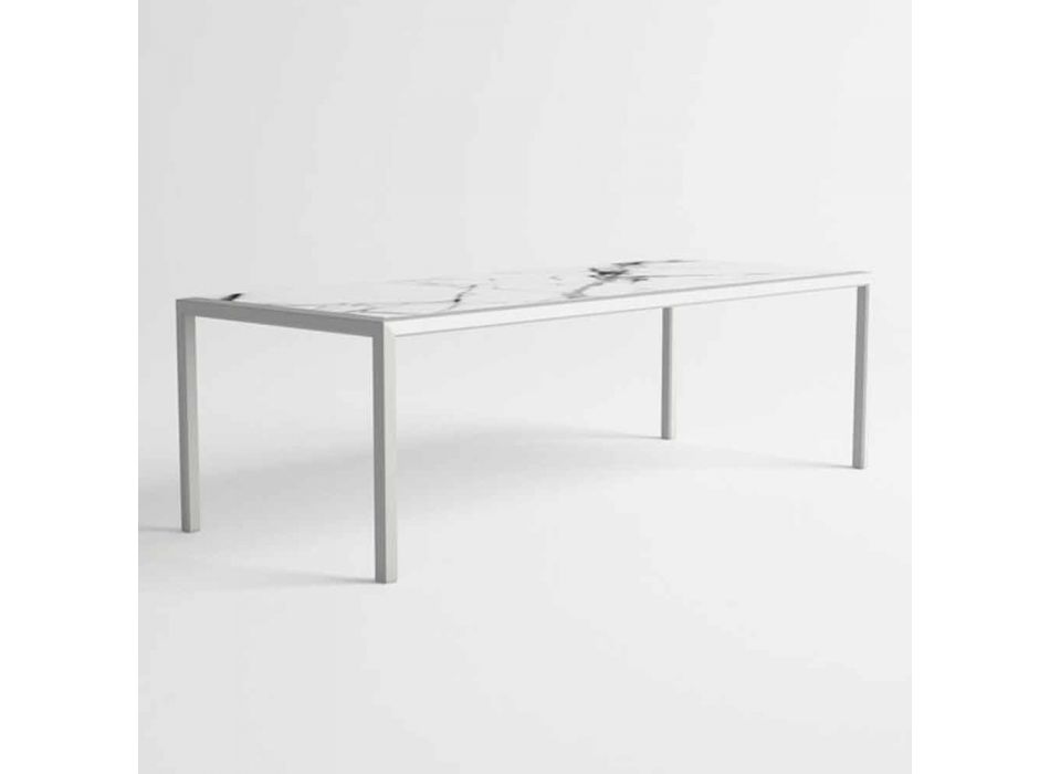Buitentafel in aluminium van modern design voor tuin - Mississippi2 Viadurini