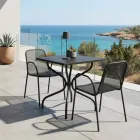 Lirion buitentafel van gelakt metaal, verkrijgbaar in twee maten, gemaakt in Italië. Viadurini