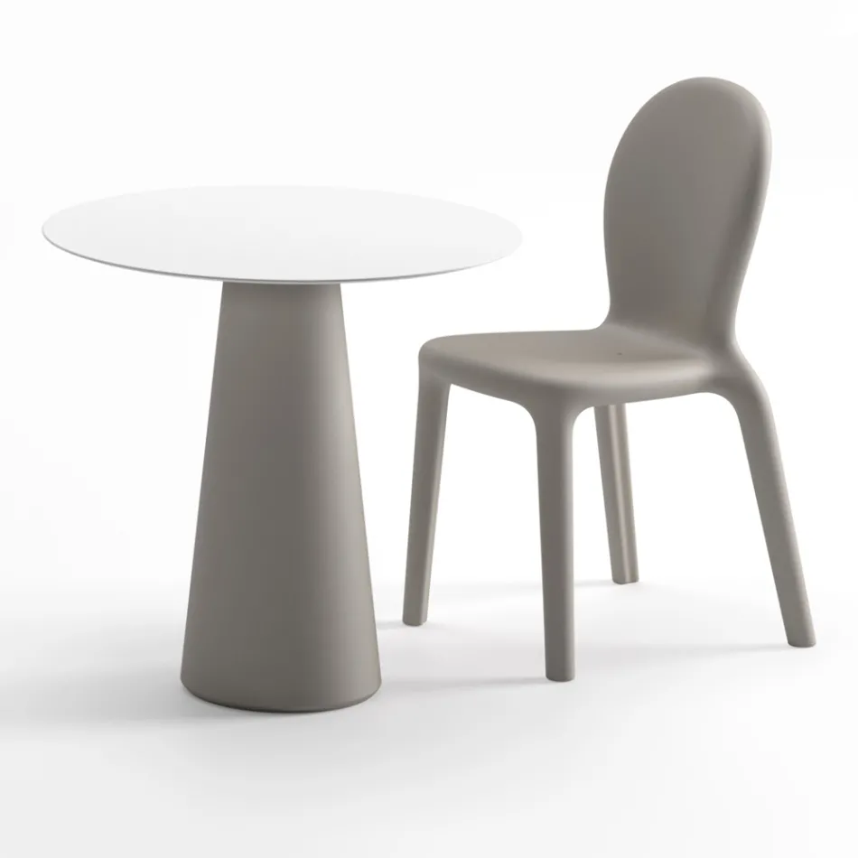 Moderne buitentafel in Hpl en mat polyethyleen Made in Italy - Forlina Viadurini