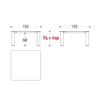 Buitentafel Hpl Top of Keramiek Gemaakt in Italië - Plinto door Varaschin Viadurini