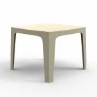 Massieve vierkante tuintafel van Vondom in polypropyleen, design Viadurini