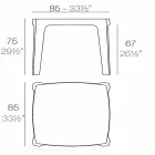 Massieve vierkante tuintafel van Vondom in polypropyleen, design Viadurini