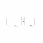 Zelfnivellerende rechthoekige metalen buitentafel gemaakt in Italië - Binda Viadurini