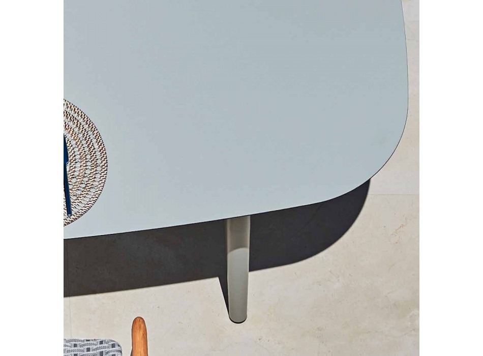 Varaschin Ellisse design buitentafel in gekleurd aluminium Viadurini