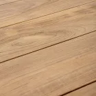 Tuintafel 180x90 cm met aluminium onderstel en teakhouten blad - Mean Viadurini