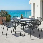 180 cm metalen tuintafel met gaas, gemaakt in Italië - Lirion Viadurini