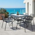 180 cm metalen tuintafel met gaas, gemaakt in Italië - Lirion