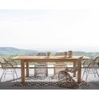 Uitschuifbare tuintafel tot 260 cm in hout, 8 zitplaatsen Homemotion - Gismondo Viadurini