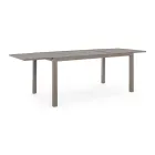 Uitschuifbare tuintafel tot 240 cm in wit of taupe aluminium - Franz Viadurini