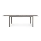 Uitschuifbare tuintafel tot 240 cm in wit of taupe aluminium - Franz Viadurini