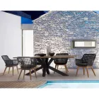 Tuintafel met blad in teakhout van Homemotion - Cowen Design Viadurini