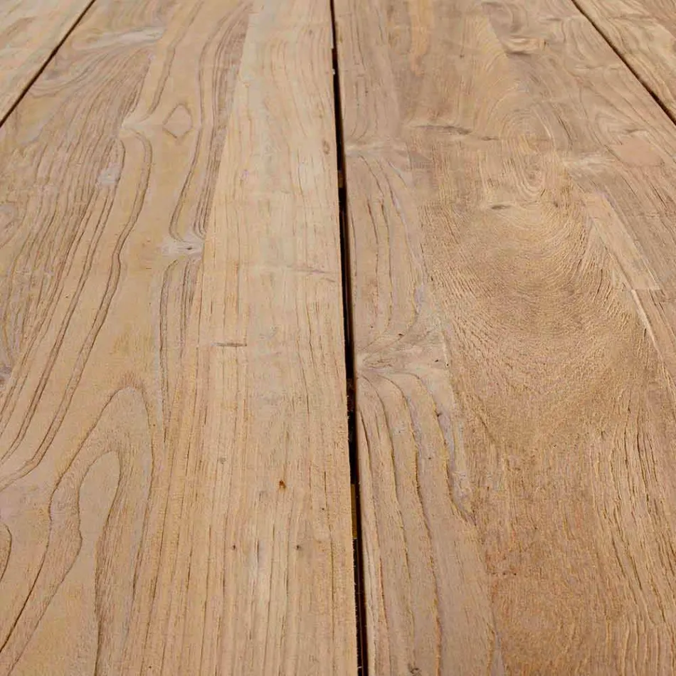 Tuintafel met blad in teakhout van Homemotion - Cowen Design Viadurini