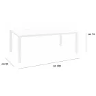 Tuintafel met structuur van gelakt aluminium en glazen blad - Salim Viadurini