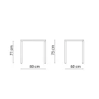 Rechthoekige tuintafel van gegalvaniseerd staal Made in Italy - Azul Viadurini