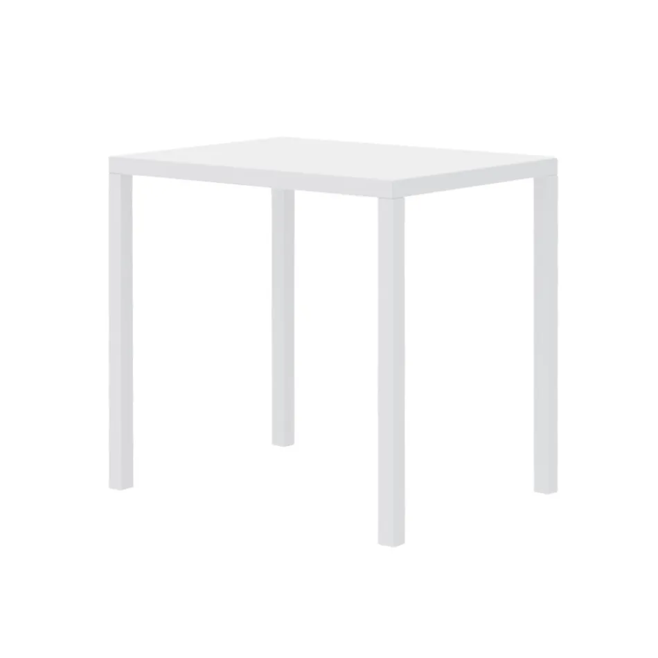 Rechthoekige tuintafel van gegalvaniseerd staal Made in Italy - Azul Viadurini