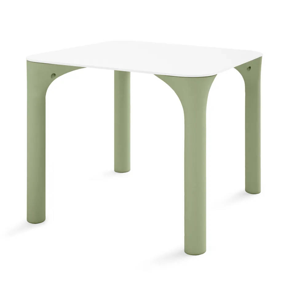 Tuintafel in Hpl met poten van polyethyleen Made in Italy - Glen Viadurini