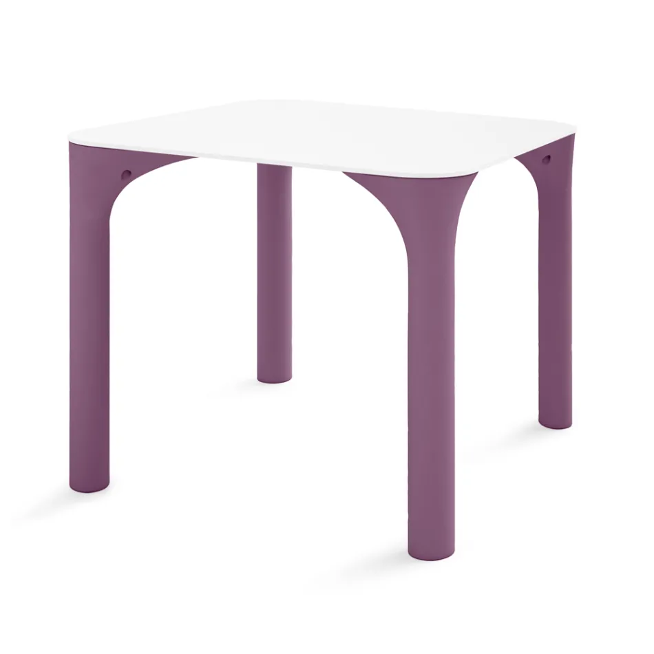 Tuintafel in Hpl met poten van polyethyleen Made in Italy - Glen Viadurini