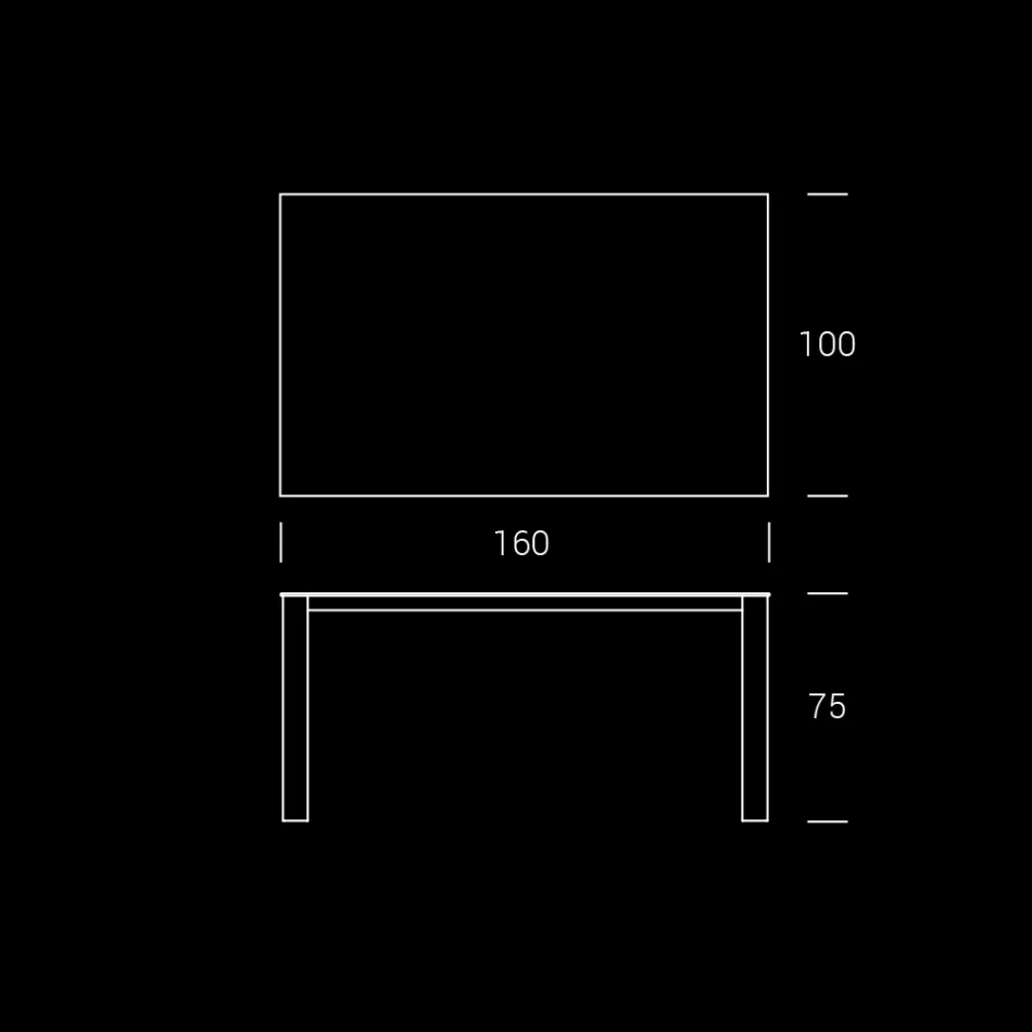 HPL tuintafel met aluminium structuur Made in Italy - Carl Viadurini